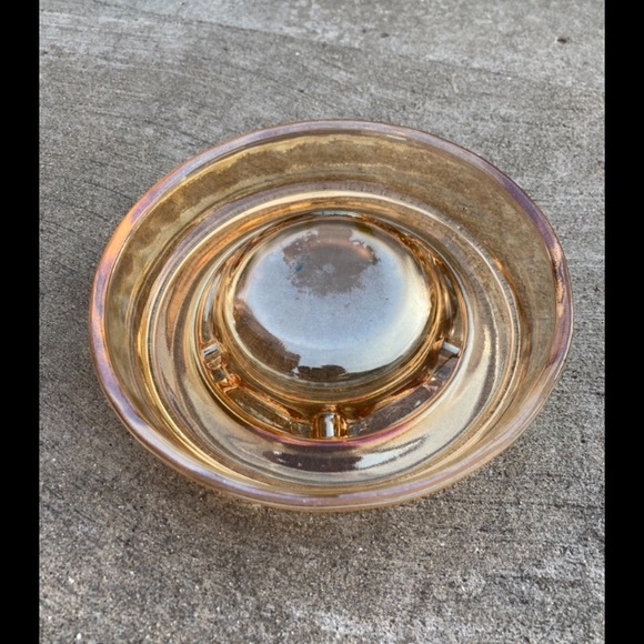🤎 Antique vintage iridescent carnival glass ashtray - Picture 6 of 6